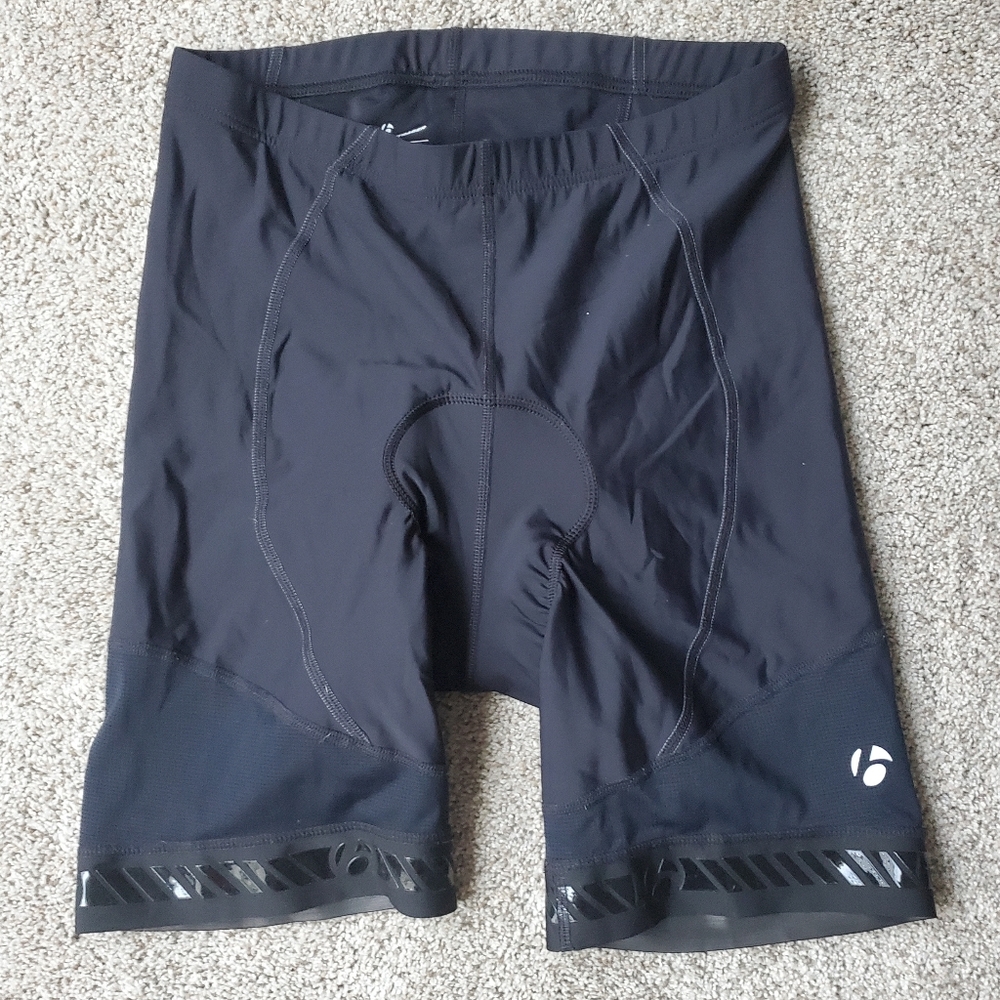 Bontrager Inform Cycle Bicycle Shorts Size LARGE Nylon Spandex Red Contour Pad